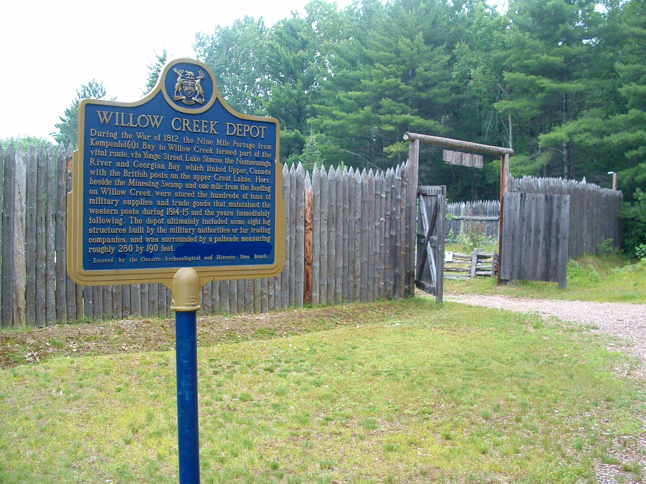 Nine Mile Portage Heritage Trail and Historic Fort Willow Route Champlain