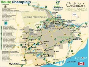 Carte La Route Champlain : une aventure patrimoniale